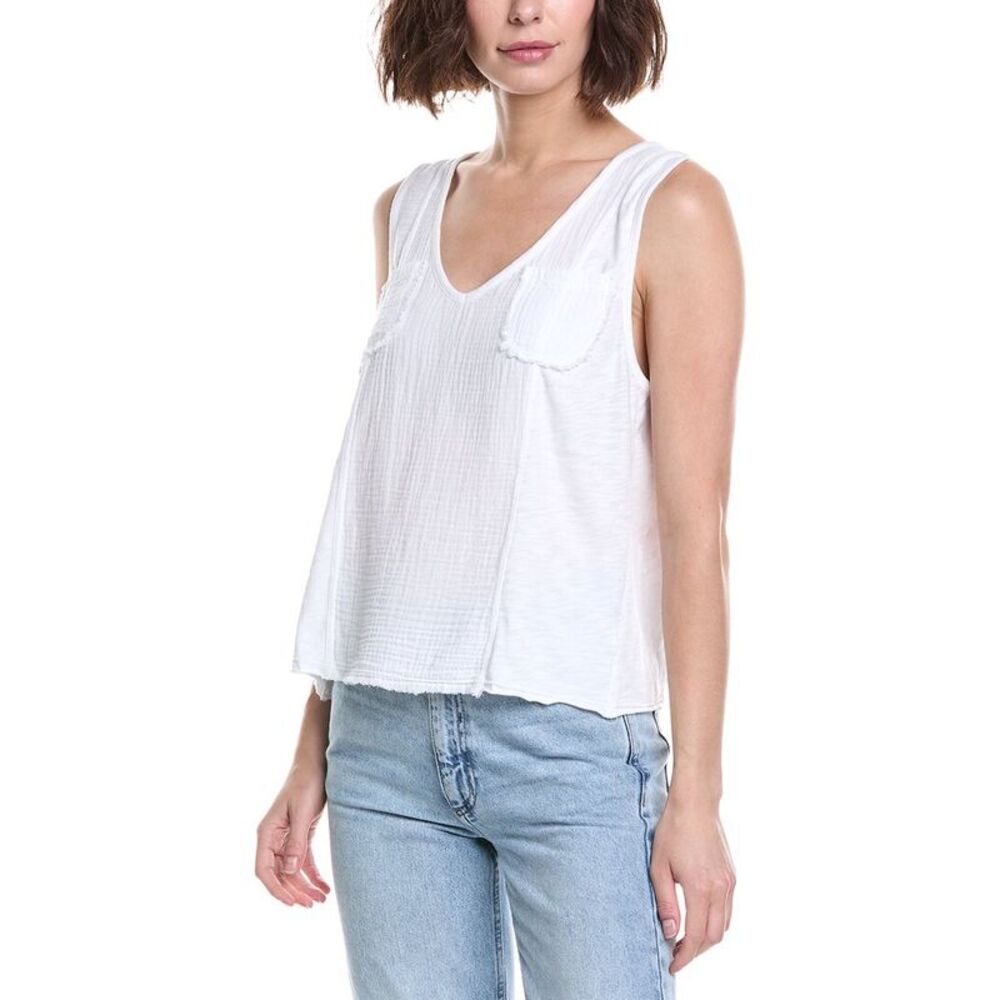 Xcvi Womens Kirkley Tank, White